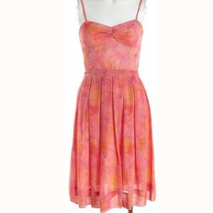 Trina Turk Dress Paisley Print Dress Gauzy Flowy